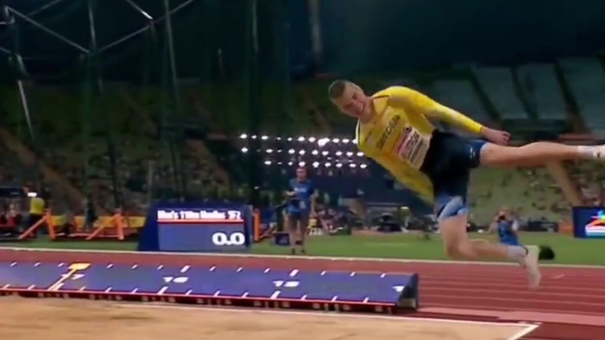 This triple jump attempt at the European Athletic Championships is comedy gold