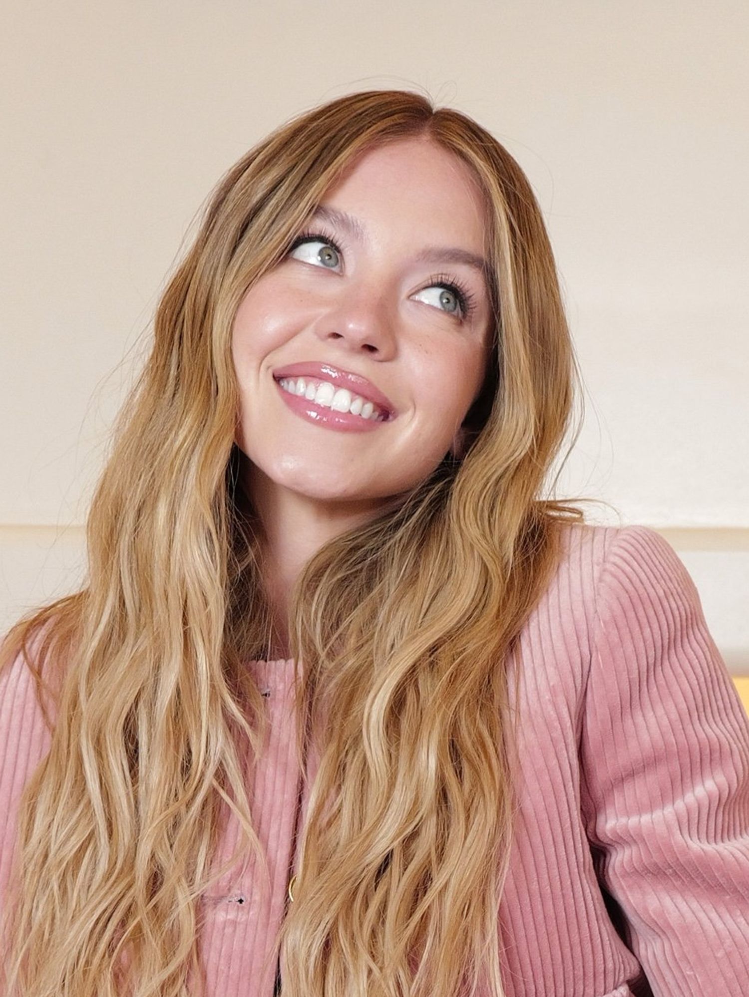 Sydney Sweeney and LANEIGE celebrate the launch of Bouncy & Firm Serum at La La Land Kind Cafe on April 02, 2025 in Los Angeles, California