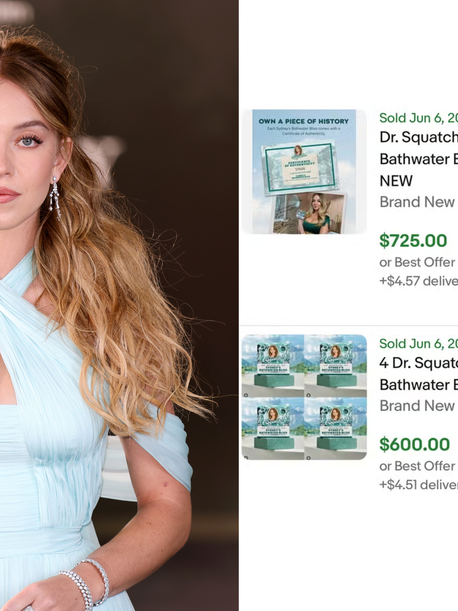 Sydney Sweeney’s used bath water soap reselling for hundreds on eBay