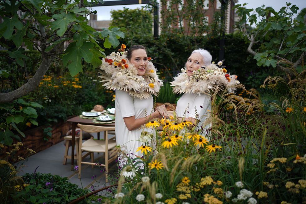 Tara and Valerie Pain in the Parsley box garden (Yui Mok/PA)