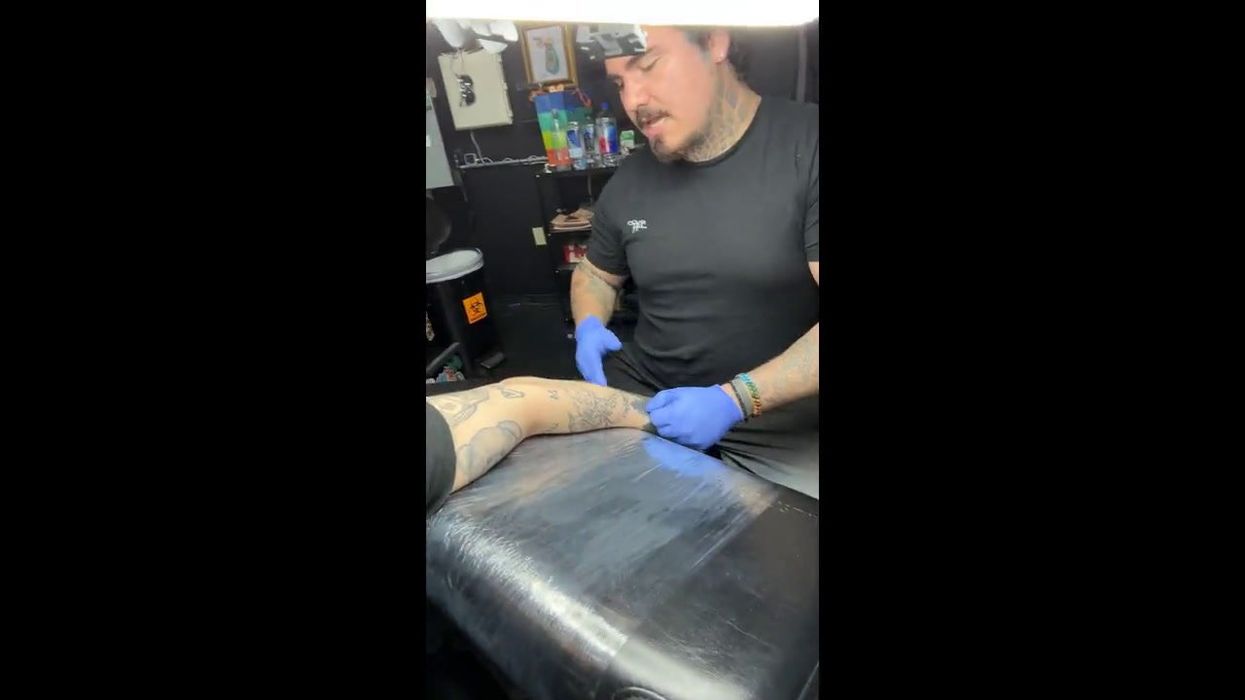 Woman gets the same tattoo as her son just to make a point