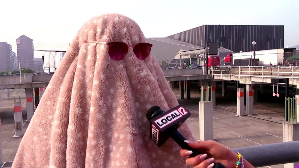 Taylor Swift fan does TV interview in disguise after calling in sick at work