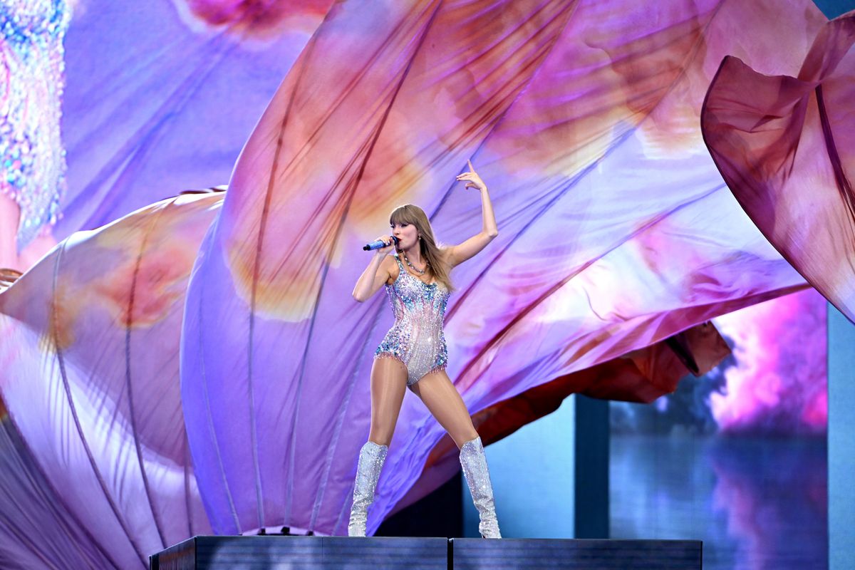 Taylor Swift performs on stage at the Eras Tour
