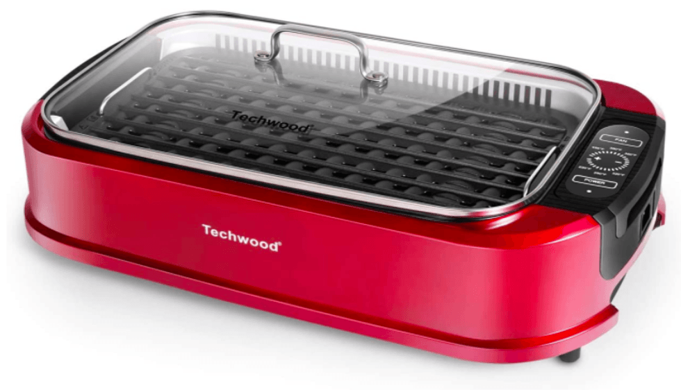 Techwood Smokeless Grill indoor Grill Power Electric Grill, Compact & Portable Non-stick BBQ Grill