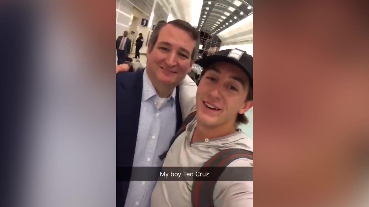 Ted Cruz is stunned as he gets trolled by pro-choice guy in airport