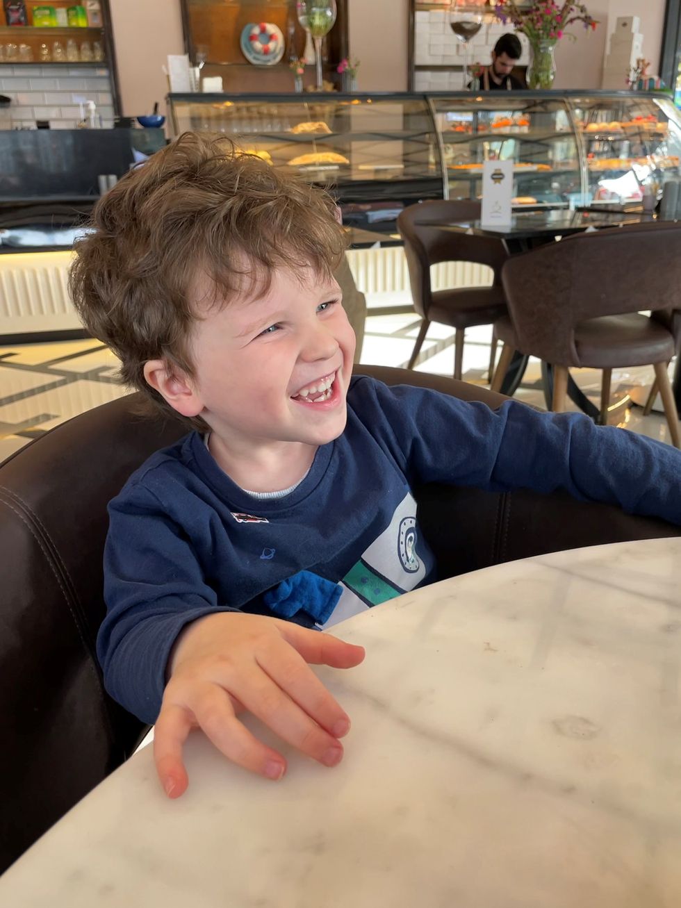 Four-year-old Teddy celebrates success of brain tumour therapy