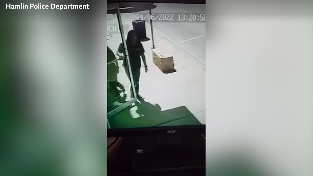 Tesla narrowly misses people by seconds as it crashes into pavement