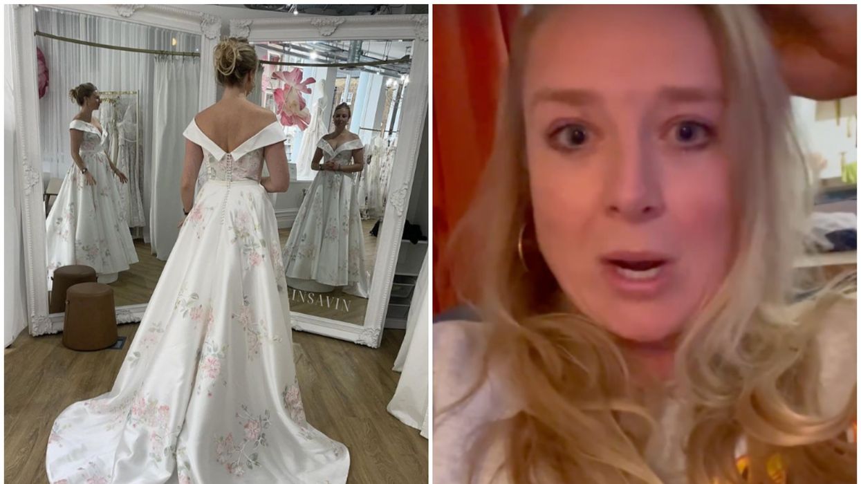 'Glitch in the Matrix' wedding dress photo horrifies viewers because it's totally unedited