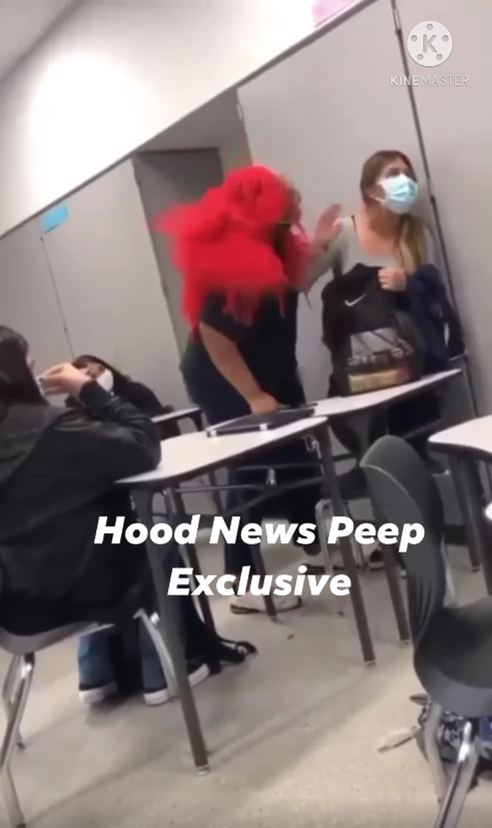 Texas teacher is seen cornering student