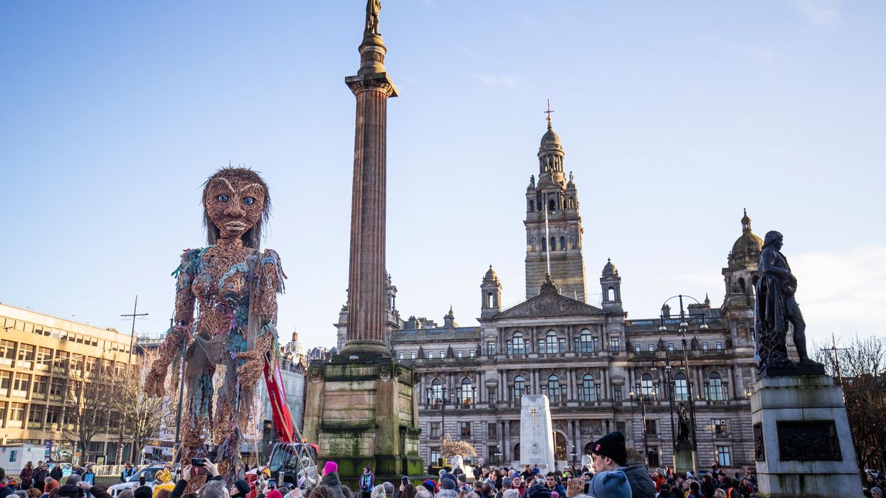 The 10-metre puppet Storm will walk through Glasgow again during the Cop26 summit (Jane Barlow/PA)