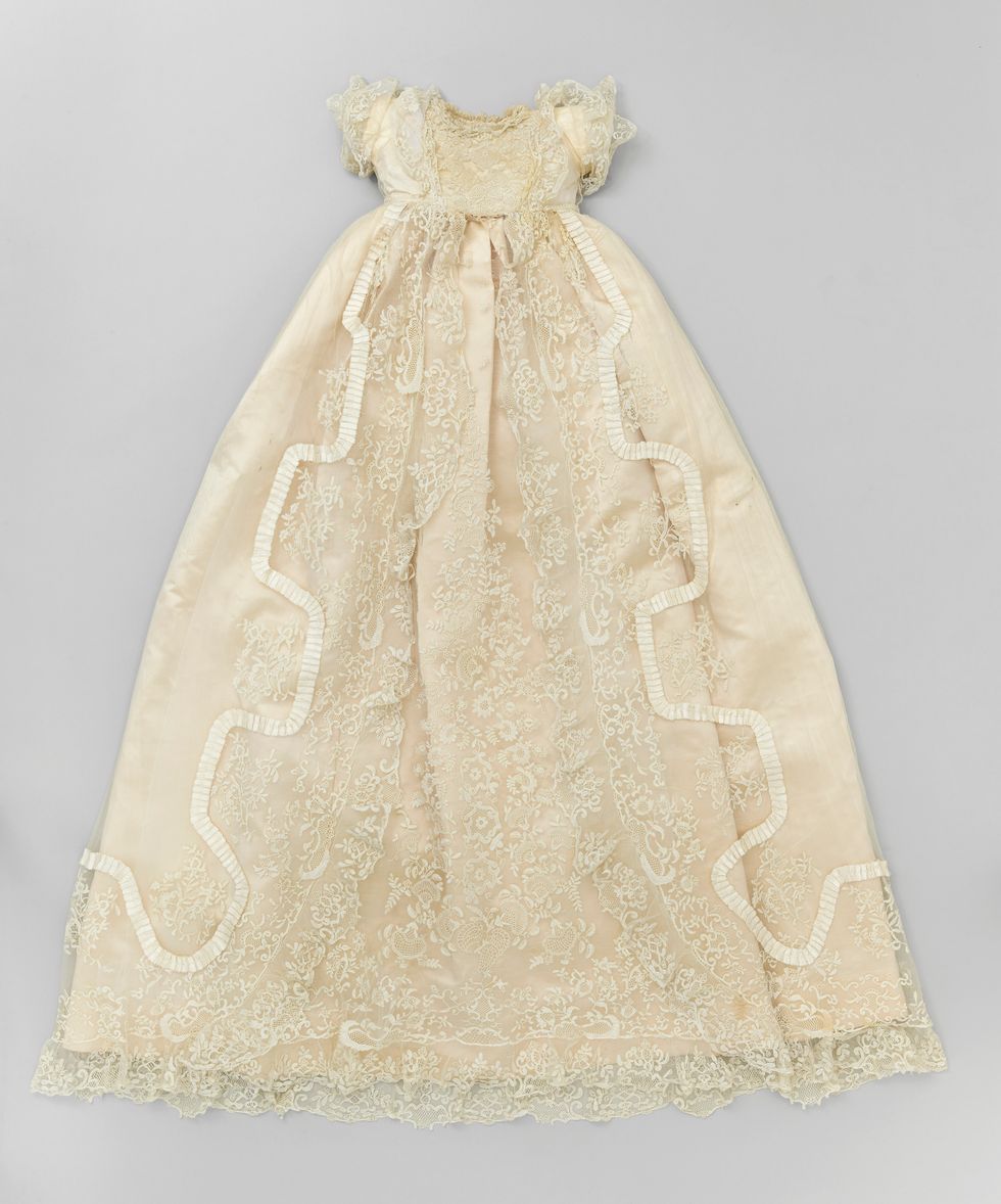 The 185-year-old cream silk christening gown