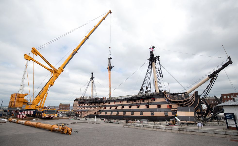 The 1894 farthing was found under the mast of Nelson\u2019s flagship, HMS Victory (Andrew Matthews/PA)