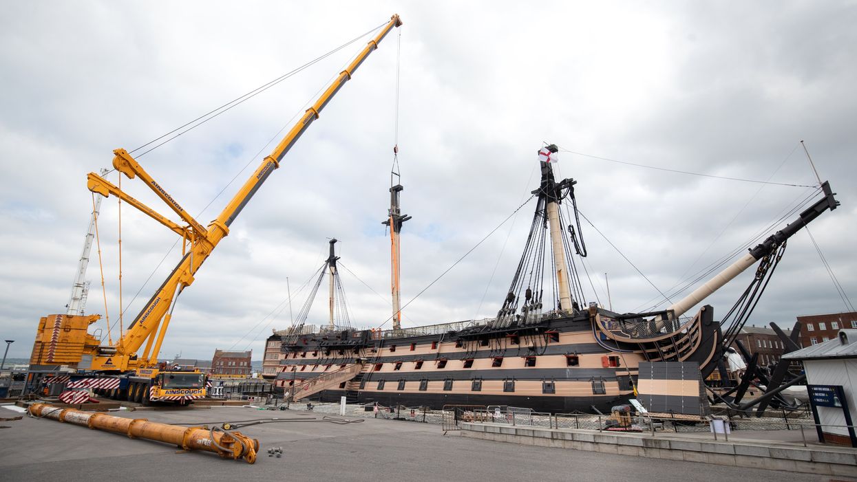 The 1894 farthing was found under the mast of Nelson’s flagship, HMS Victory (Andrew Matthews/PA)