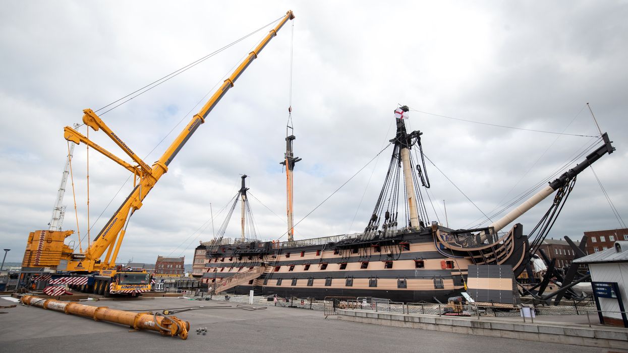 The 1894 farthing was found under the mast of Nelson’s flagship, HMS Victory (Andrew Matthews/PA)