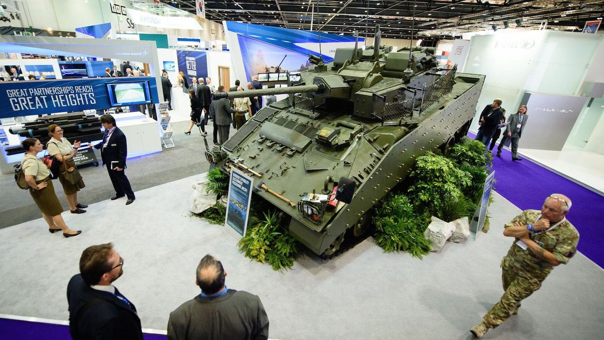 The 2015 DSEI arms exhibition in London