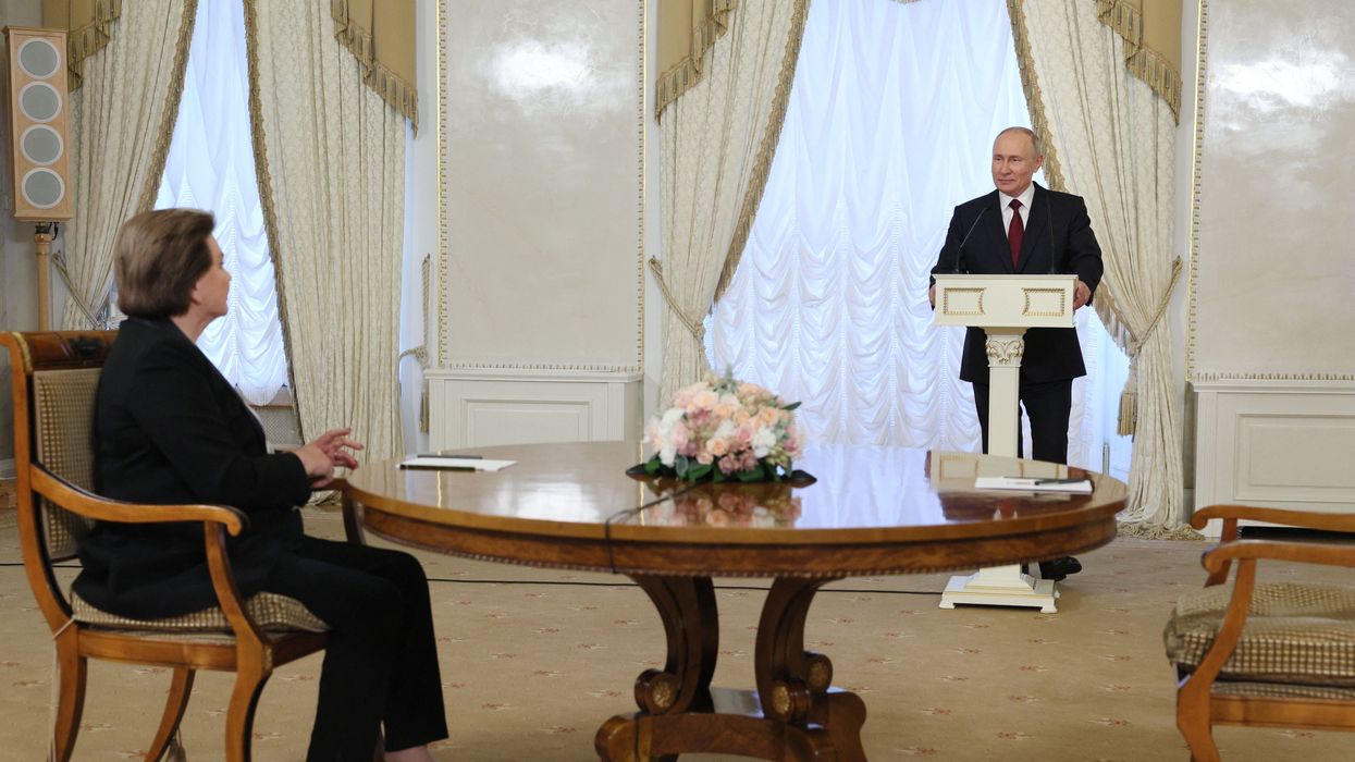 Putin addresses crowd of one person from a lectern in latest 'weird' Kremlin moment