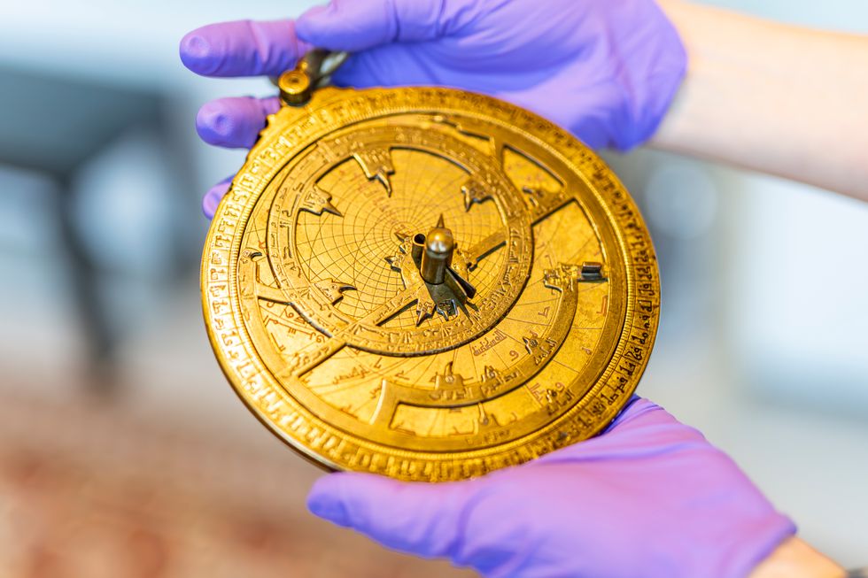 The astrolabe was\u00a0used for charting the position of the\u00a0stars (Andy Catlin/PA)