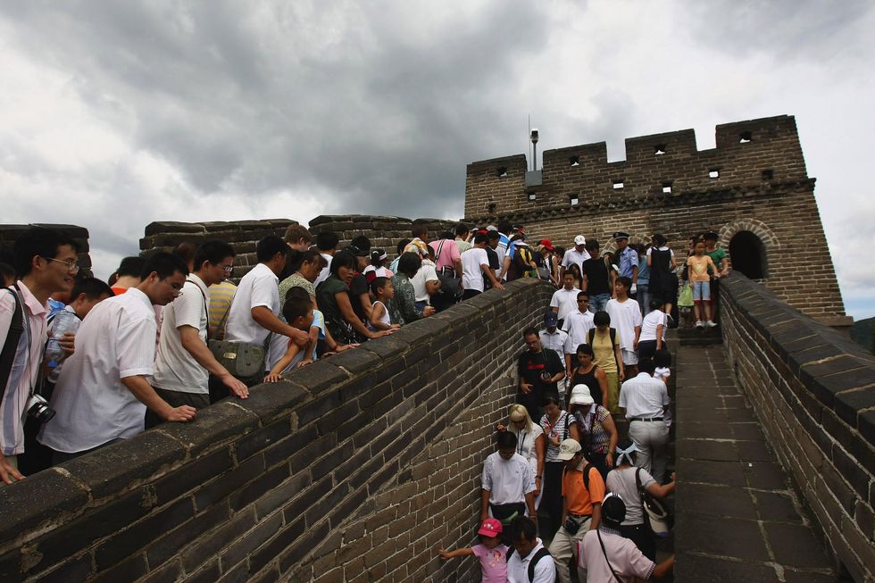 The Badaling section of the Great Wall on 16 August 2008 in Beijing, China