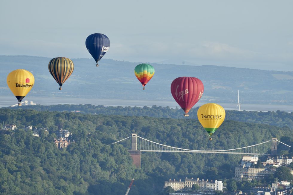 The balloons flew over Bristol towards Bath (Bristol International Balloon Fiesta/PA)