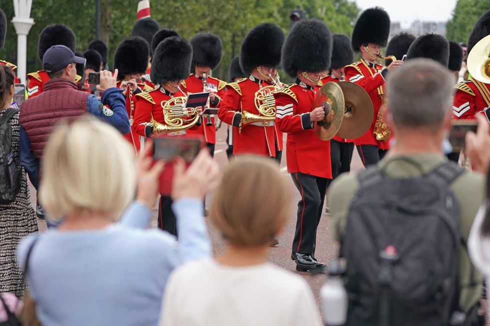 The Band of The Coldstream Guards marching during the Changing the Guard ceremony (Kirsty O\u2019Connor/PA)