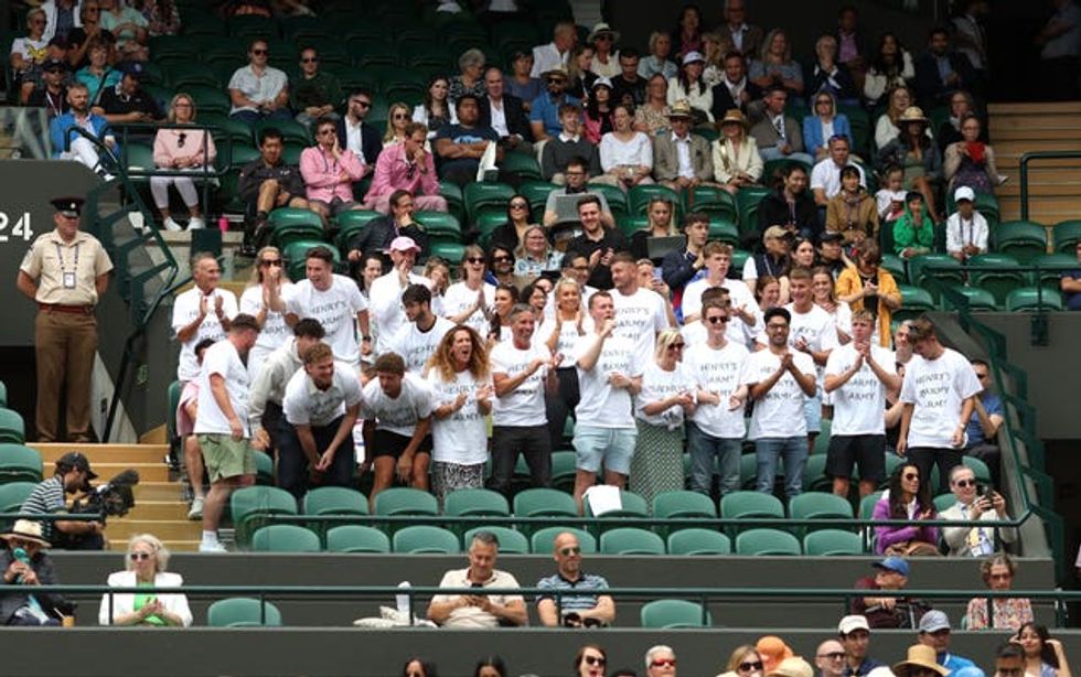 The Barmy Army in the stands