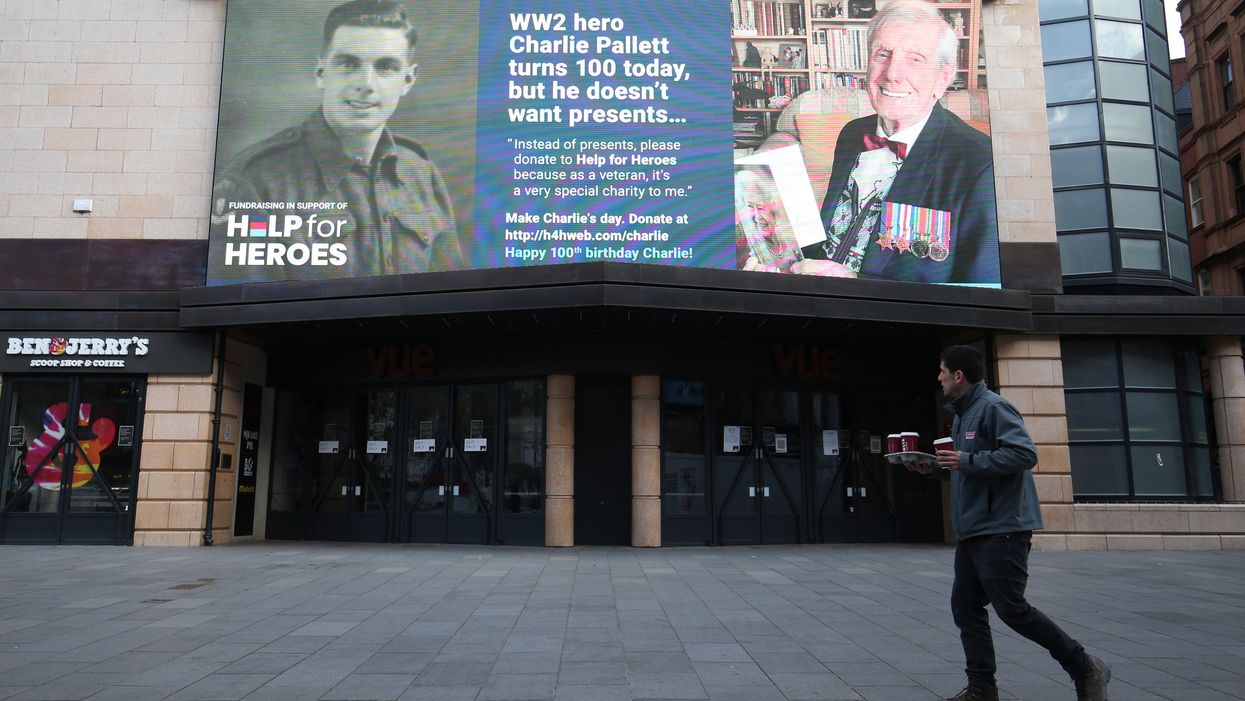 The birthday billboard for Charlie Pallett in Leicester Square