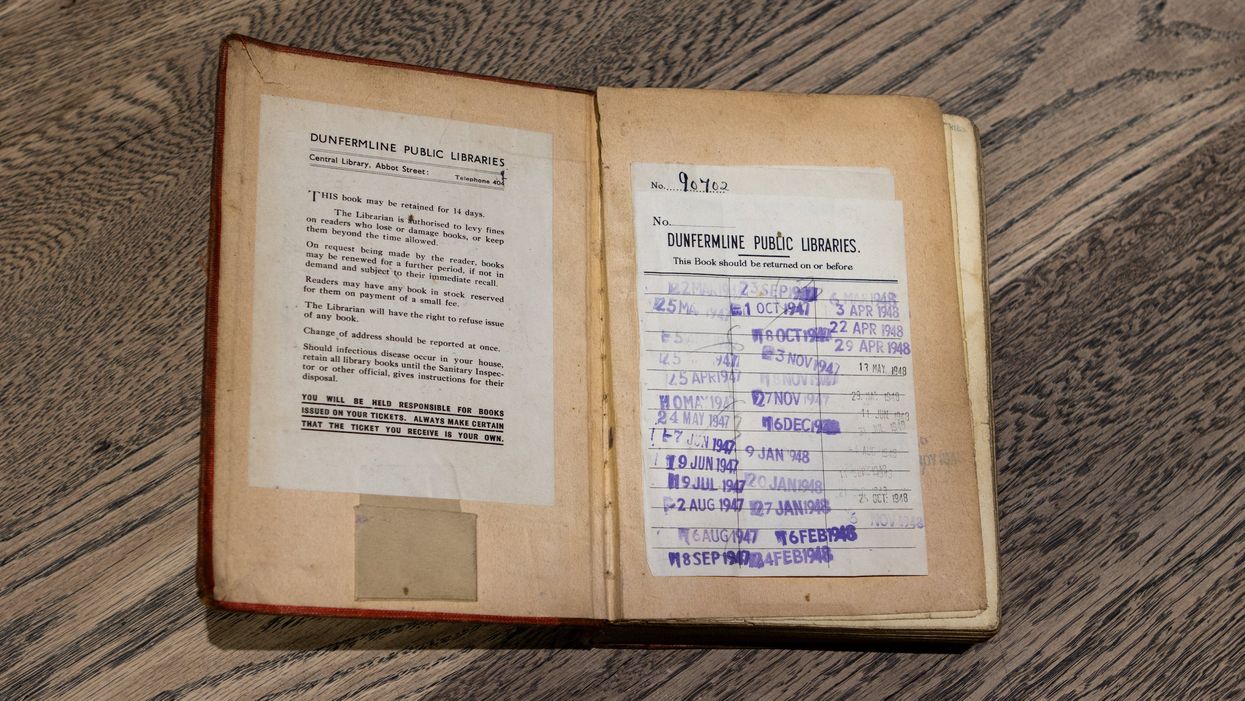 The book was due back in November 1948 (OnFife/PA)