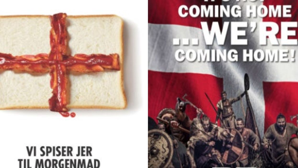 <p>The British tabloid and Danish newspaper exchanged ‘taunts’ ahead of Wednesday’s game </p>