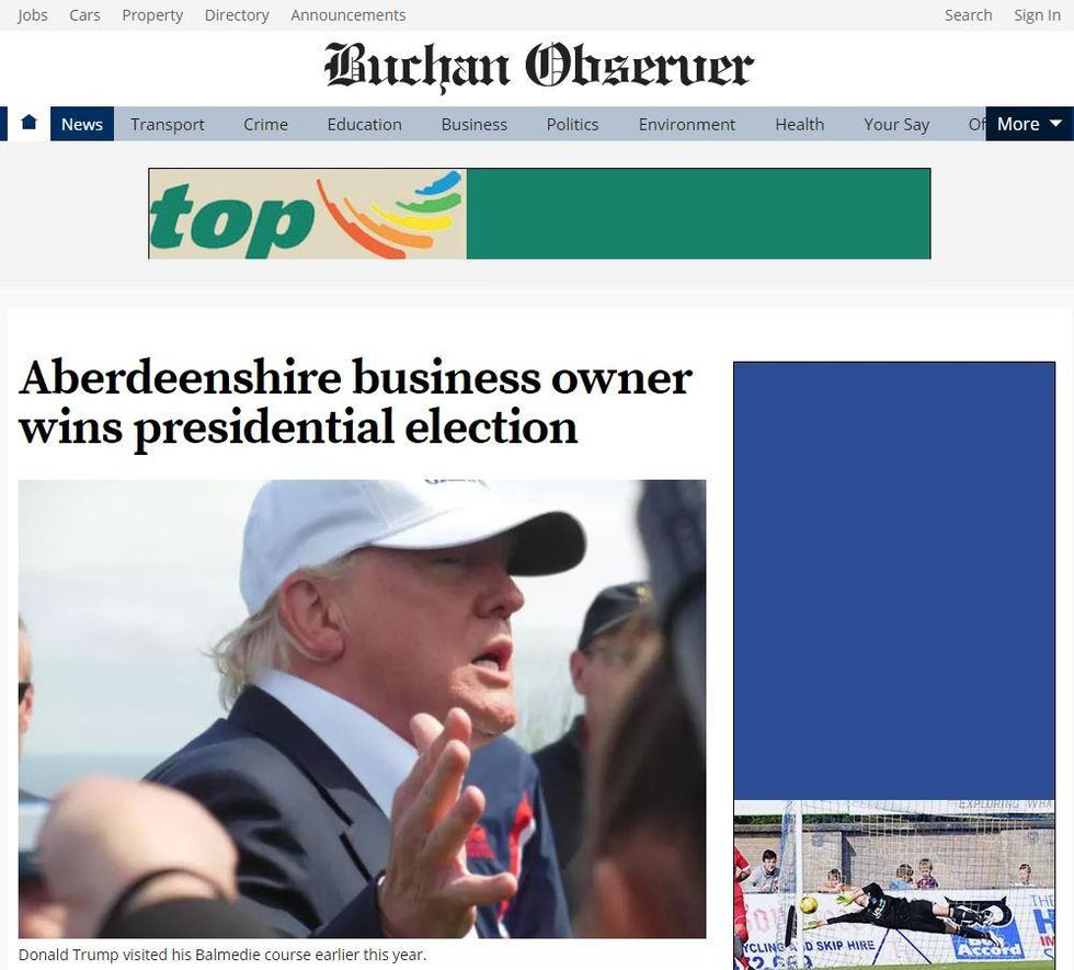 The Buchan Observer has killed the election headline game