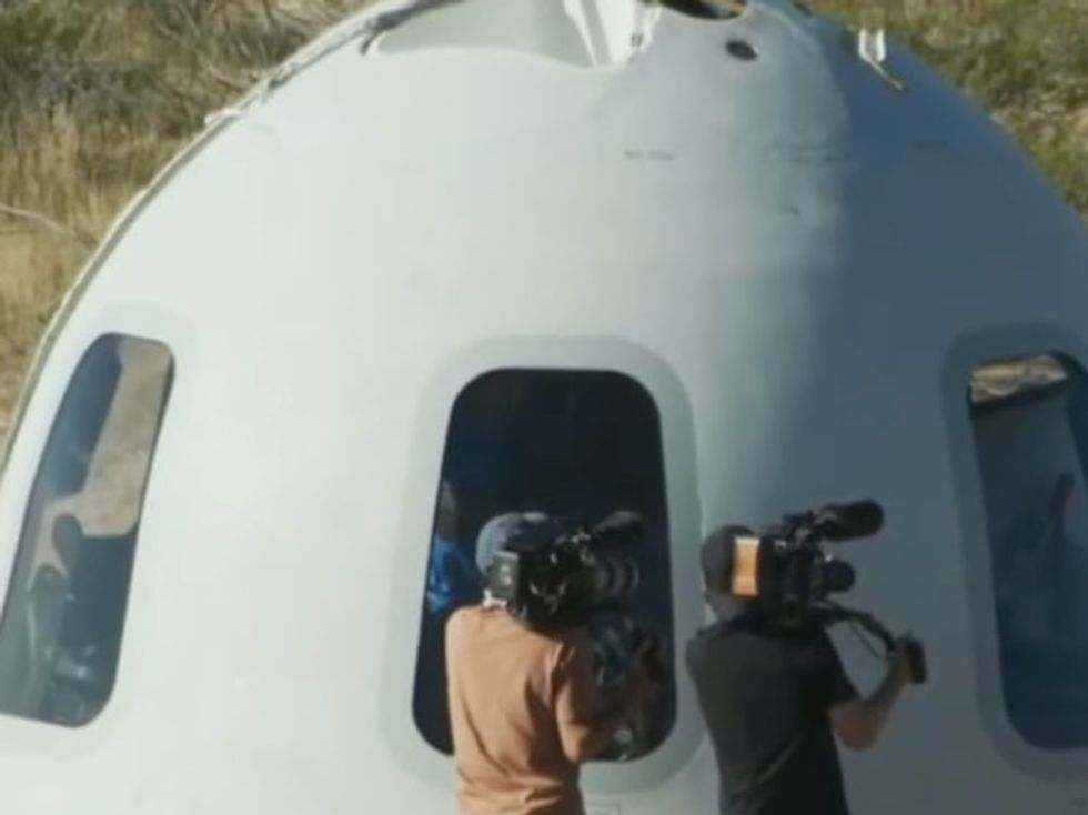 The capsule  back on Earth