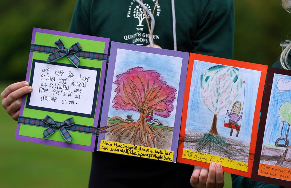 The card was presented to the Queen (Andrew Milligan/PA)