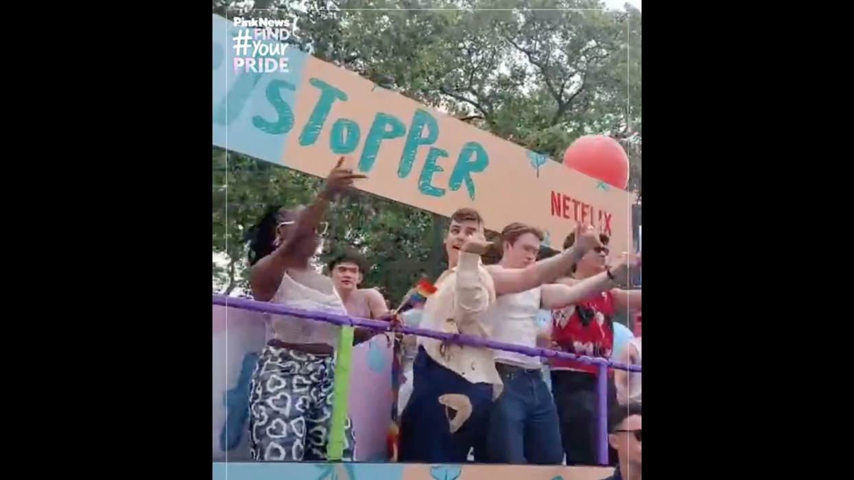Heartstopper cast flip middle fingers at anti-LGBTQ+ protesters at London Pride