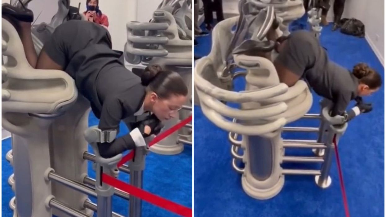 The bizarre 'continental breakfast chair' video explained