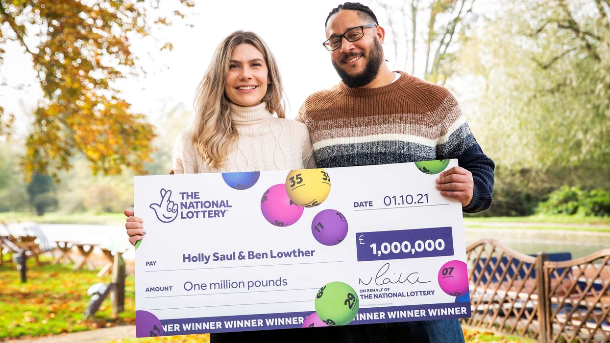The couple bagged £1 million in the EuroMillions draw (James Robinson/Camelot)