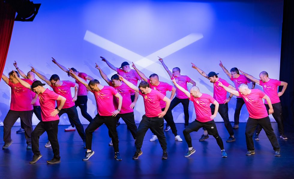 On the beat: Police chiefs show off dance moves to raise money for brain charity