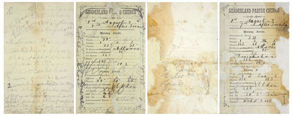 Choirboy’s hidden note found in church pew 125 years on
