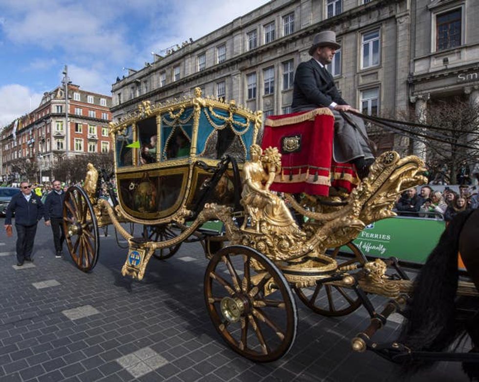 The Dublin Lord Mayor\u2019s coach during the St Patrick\u2019s Day Parade in Dublin