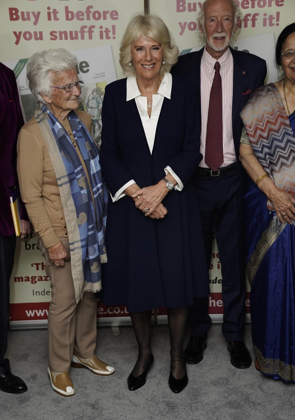 The Duchess of Cornwall with winners at the Oldie of the Year Awards (Aaron Chown/PA)