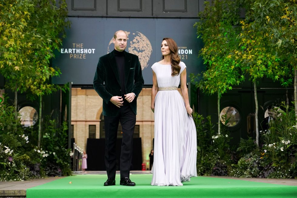 The Duke and Duchess of Cambridge arrive for the first Earthshot Prize awards ceremony at Alexandra Palace (Alberto Pezzali/PA)