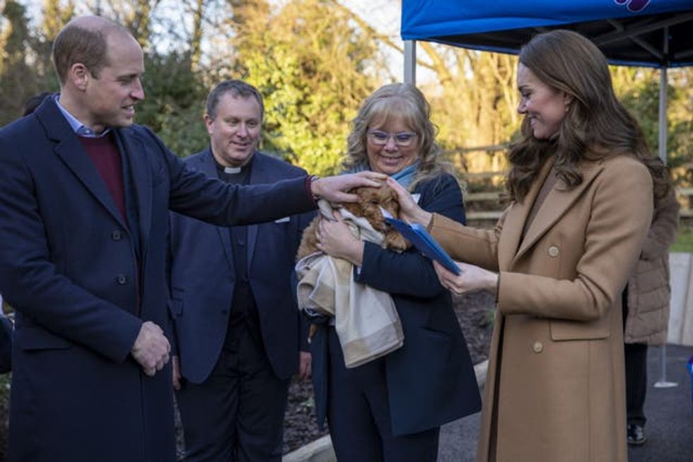 The Duke and Duchess of Cambridge meet new \u2018therapy puppy\u2019 Alfie