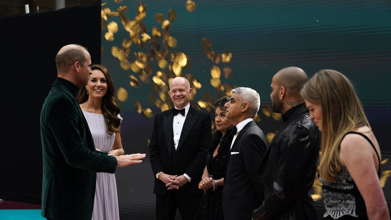 The Duke and Duchess of Cambridge speak with guests as they attend the first Earthshot Prize awards ceremony at Alexandra Palace (Alberto Pezzali/PA)