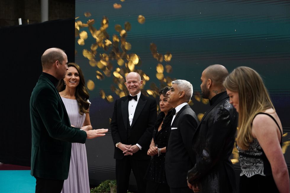 The Duke and Duchess of Cambridge speak with guests as they attend the first Earthshot Prize awards ceremony at Alexandra Palace (Alberto Pezzali/PA)