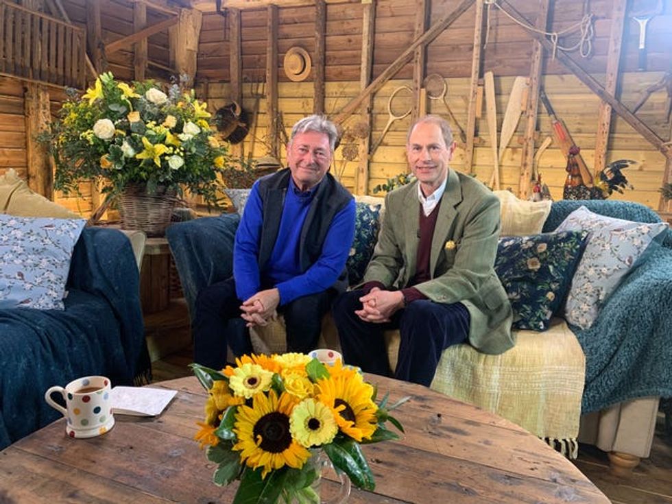 The Duke of Edinburgh appearing with host Alan Titchmarsh on ITV\u2019s Love Your Weekend programme