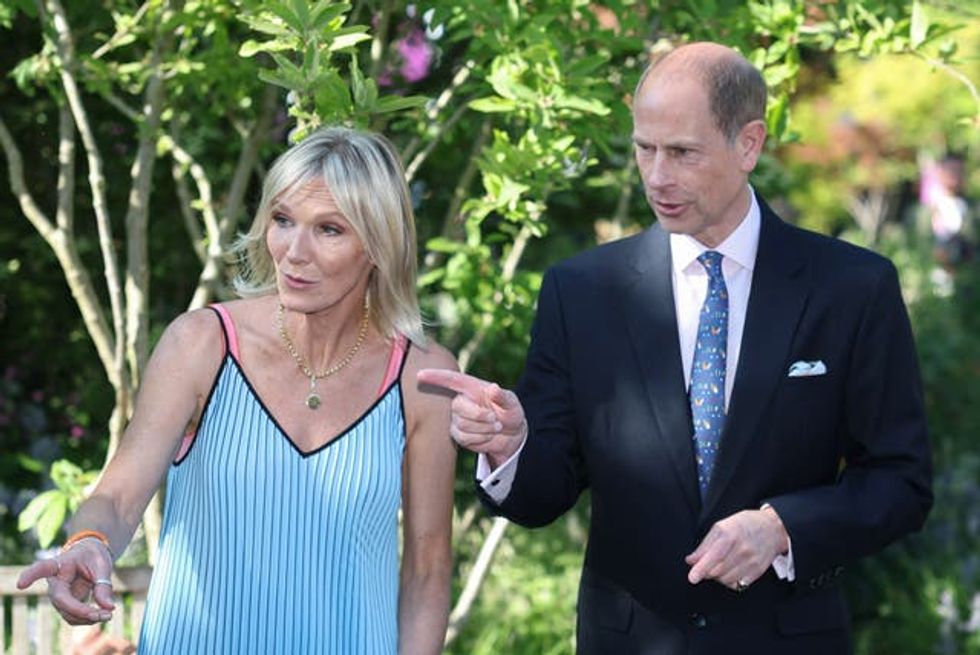 The Duke of Edinburgh with BBC Radio presenter Jo Whiley at the BBC Radio 2 Dog Garden