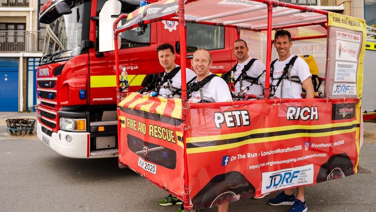 The engine has been made of plumbers’ pipes (The Fire Fighters Charity/PA)