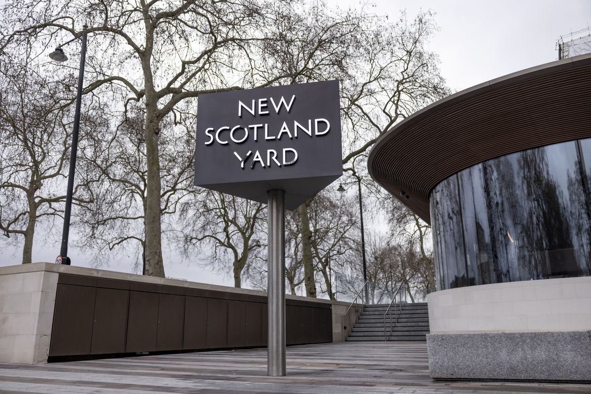 The exterior of New Scotland Yard, the Met Police's headquarters, in London.