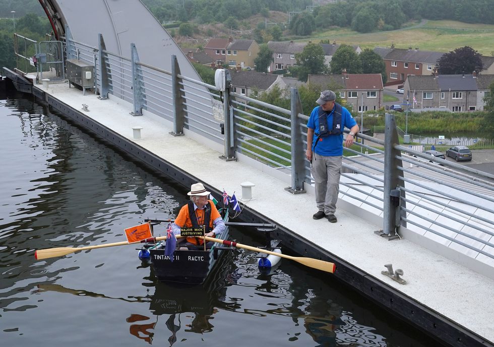 The Falkirk Wheel is the world\u2019s only rotating boat lift (Andrew Milligan/PA)