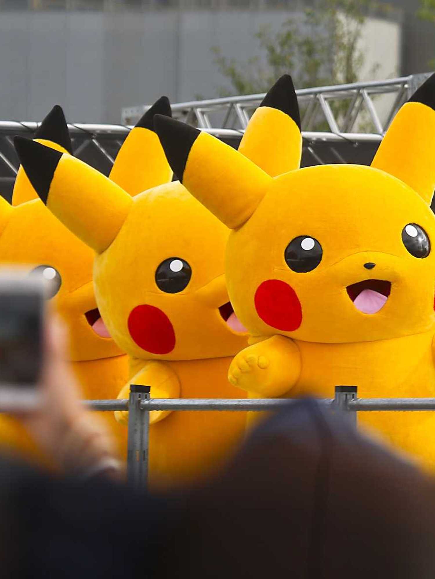 The Fifth Annual 'Pikachu Outbreak' in Yokohama (2018) stock photo