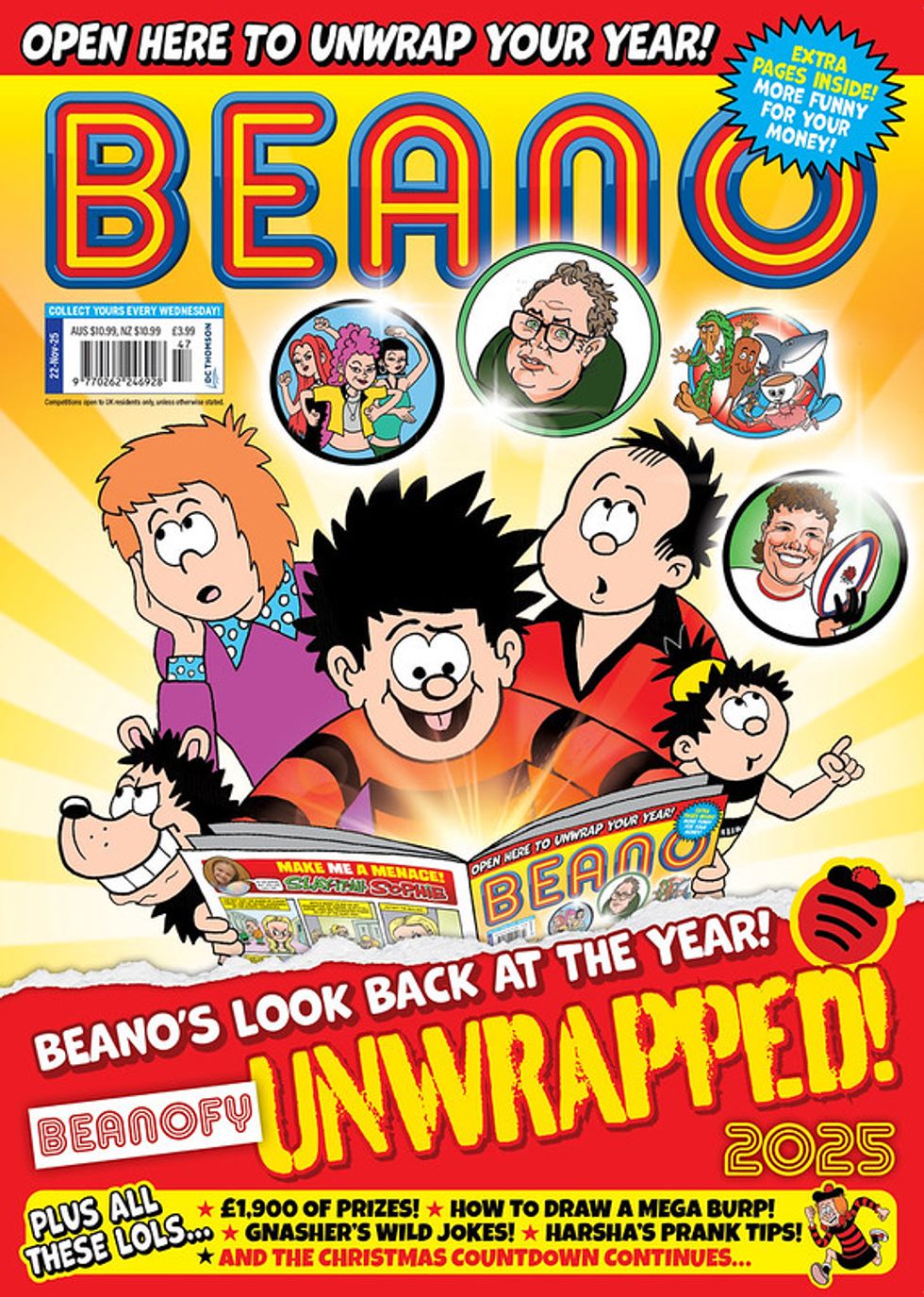 The front page of the Beano comic