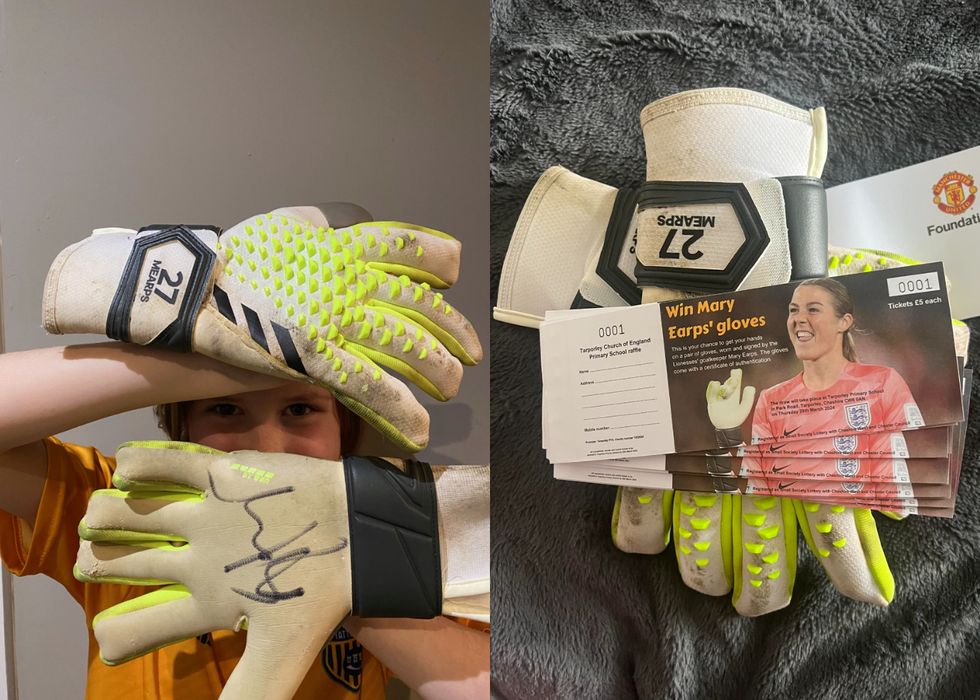 Primary school gets signed Mary Earps gloves to raise funds for sports track